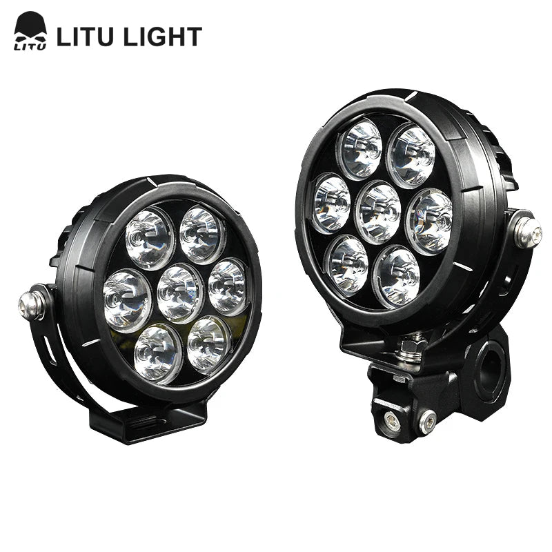 LED Motorcycle Spot Lamp 4.5 Inch 70W LED Driving Lights for Moto Off-Road Truck Tractor 4x4 Work UTV Auxiliary Headlight
